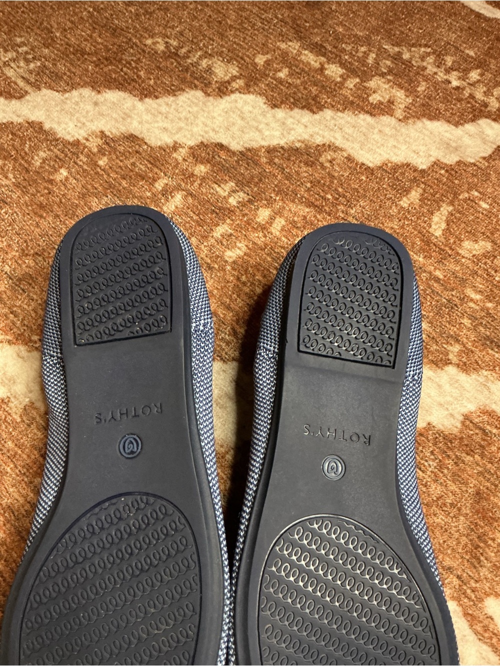 RETIRED Rothy's The Flat Cloud Grey Birdseye Round colorway Ballet Flats Size7.5 - Picture 7 of 7